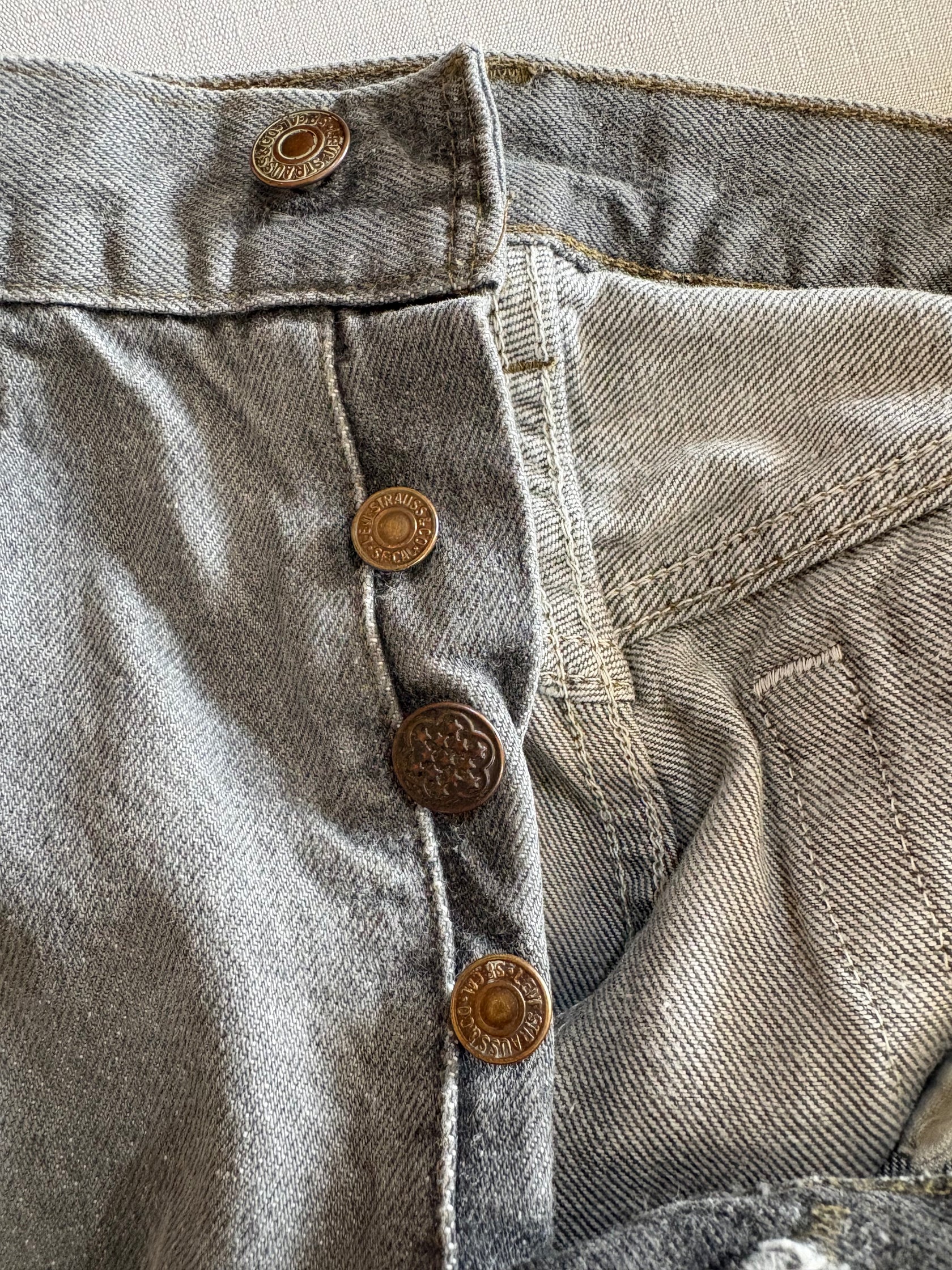 90's Levi’s 501「USA製」先染めブラックデニム
