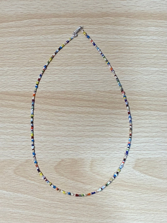 2mm BEADS NECKLACE- MULTI 50cm / ROSETTAPRAYER