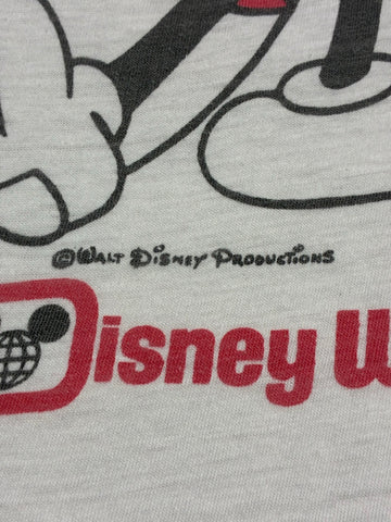 80's Walt Disney World 「白足ミッキーBILLネーム」キャラクターTシャツ