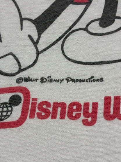 80's Walt Disney World 「白足ミッキーBILLネーム」キャラクターTシャツ