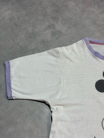 80's Walt Disney World 「白足ミッキーBILLネーム」キャラクターTシャツ