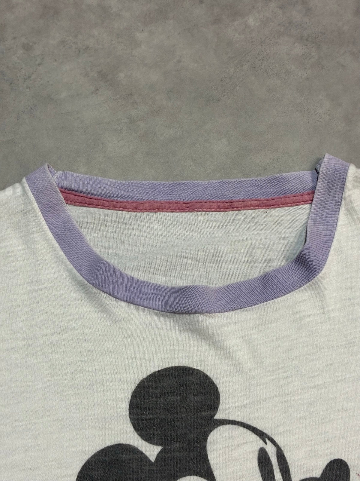 80's Walt Disney World 「白足ミッキーBILLネーム」キャラクターTシャツ