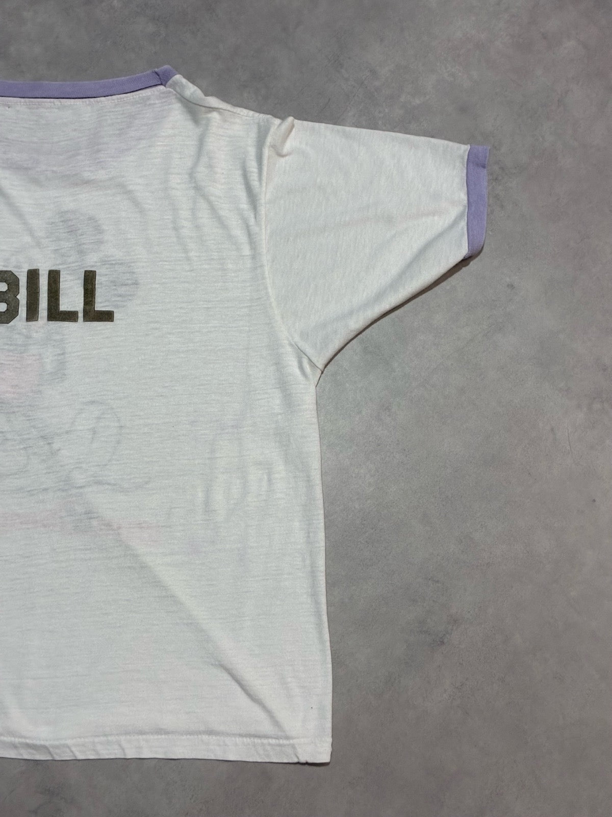 80's Walt Disney World 「白足ミッキーBILLネーム」キャラクターTシャツ