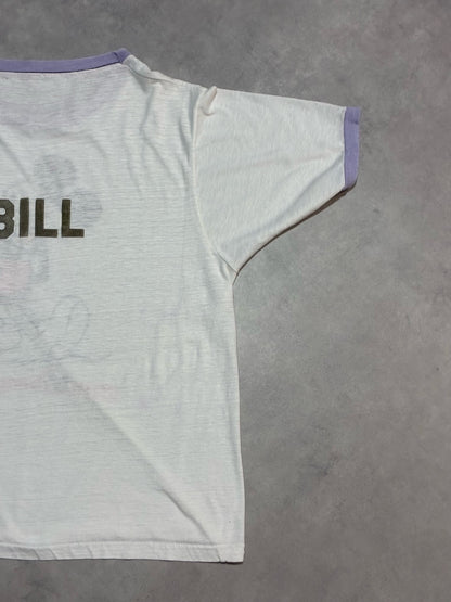 80's Walt Disney World 「白足ミッキーBILLネーム」キャラクターTシャツ