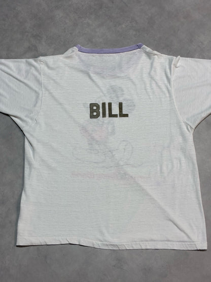 80's Walt Disney World 「白足ミッキーBILLネーム」キャラクターTシャツ