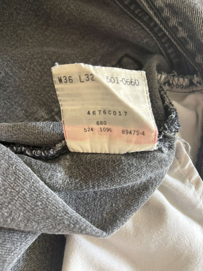 90's Levi’s「501-0660」USA製 後染め ブラックデニム