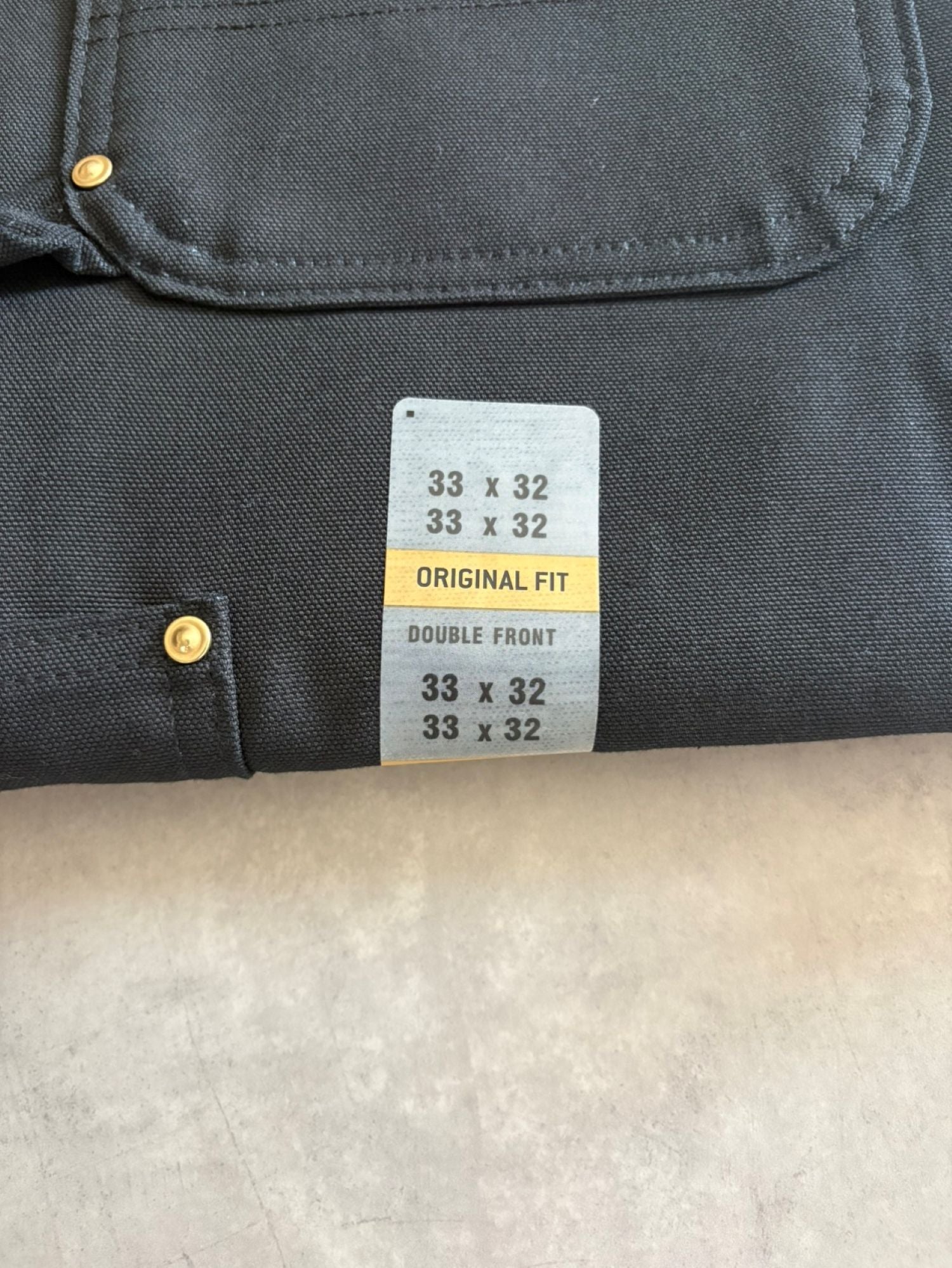「Carhartt」ダブルニー ワークパンツ ブラック DEADSTOCK