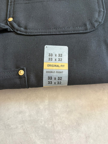 「Carhartt」ダブルニー ワークパンツ ブラック DEADSTOCK