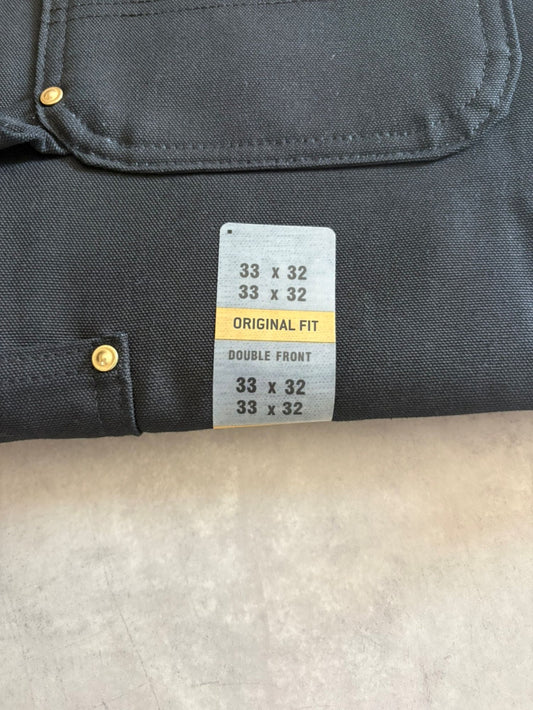 「Carhartt」ダブルニー ワークパンツ ブラック DEADSTOCK