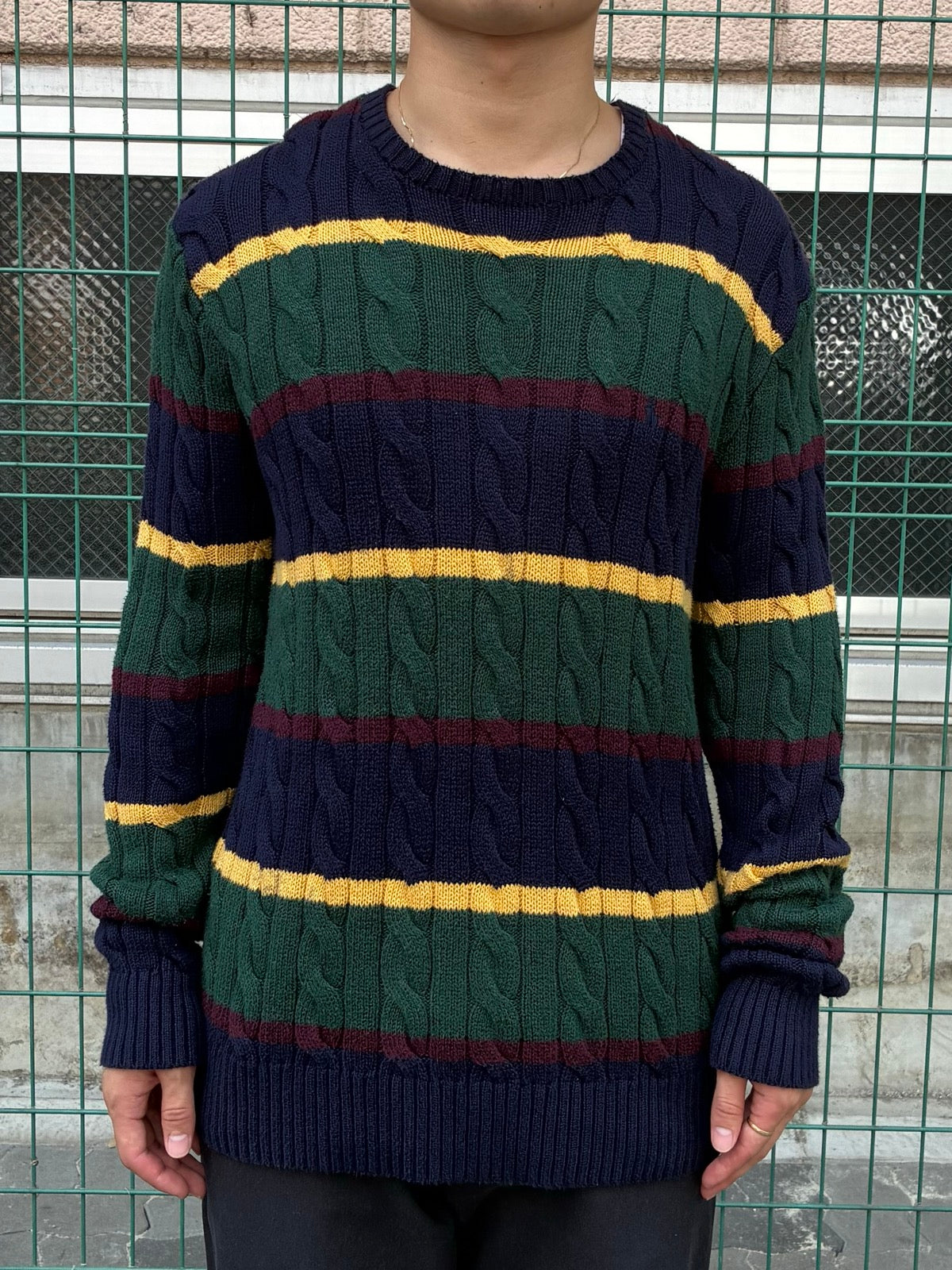 POLO RALPH LAUREN クルーネックボーダーニット