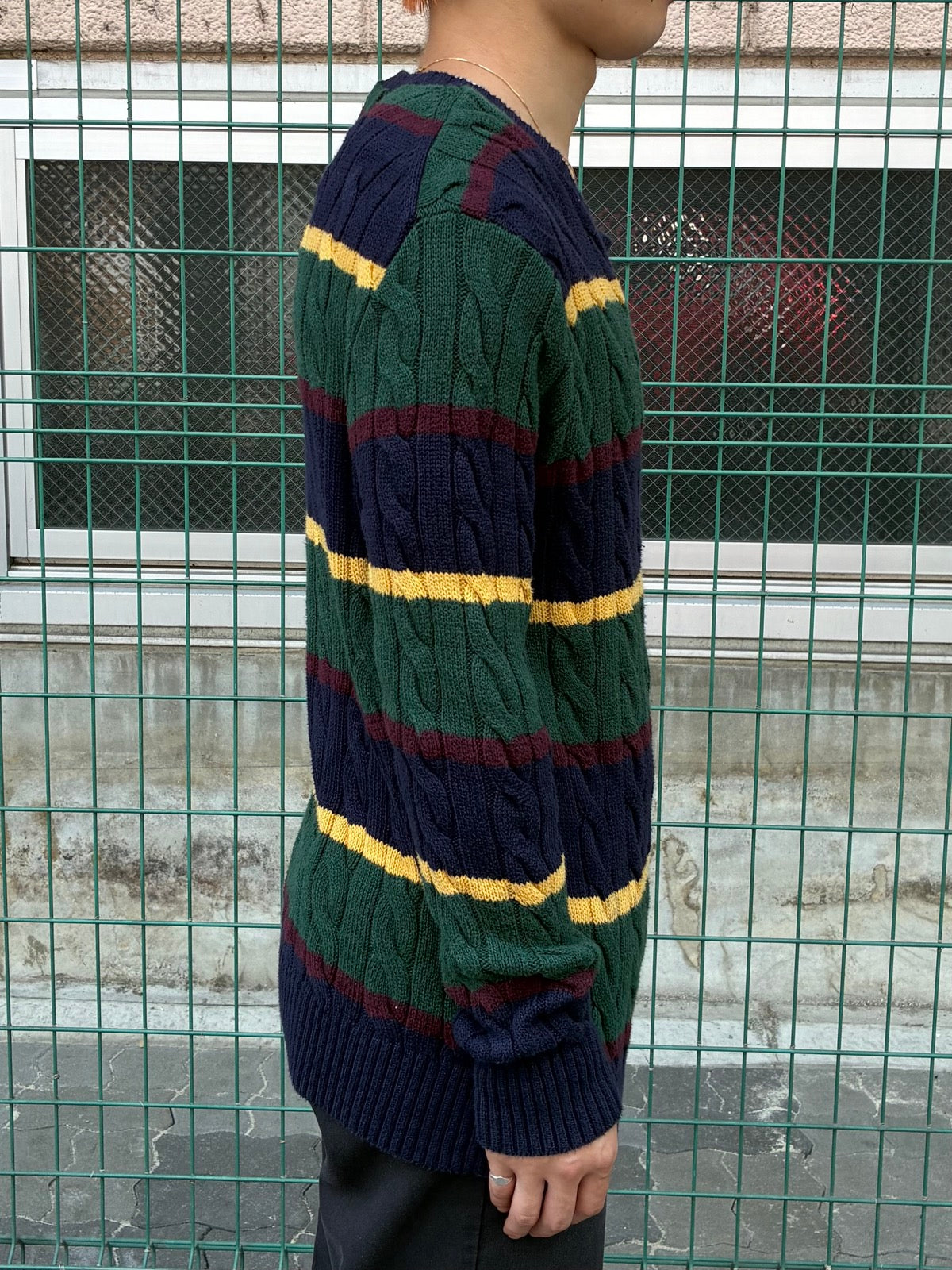 POLO RALPH LAUREN クルーネックボーダーニット