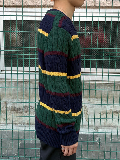 POLO RALPH LAUREN クルーネックボーダーニット