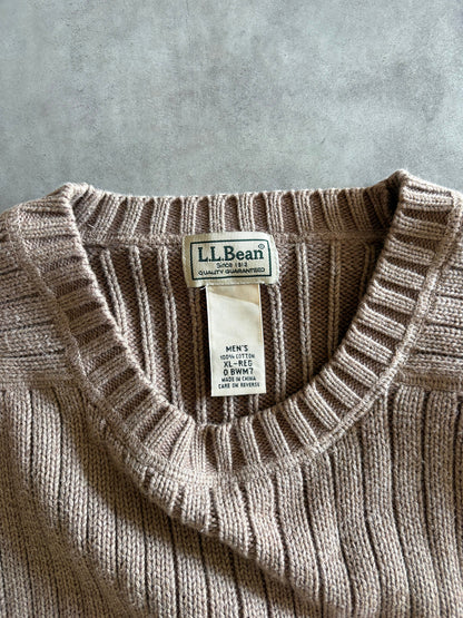 00's「L.L.Bean」コットンリブニット