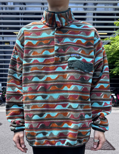 00's PATAGONIA「SYNCHILLA」　スナップT 総柄　