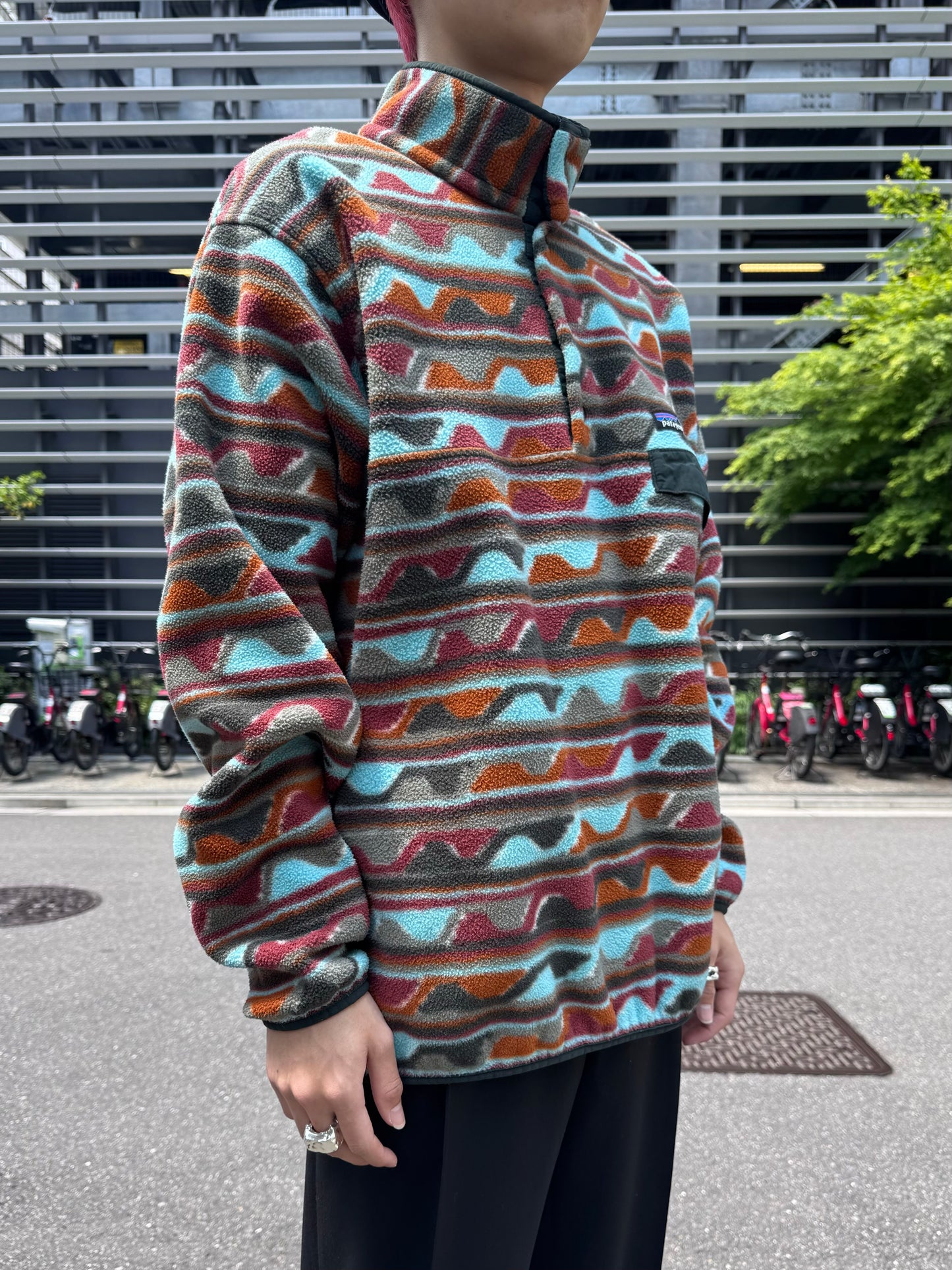 00's PATAGONIA「SYNCHILLA」　スナップT 総柄　