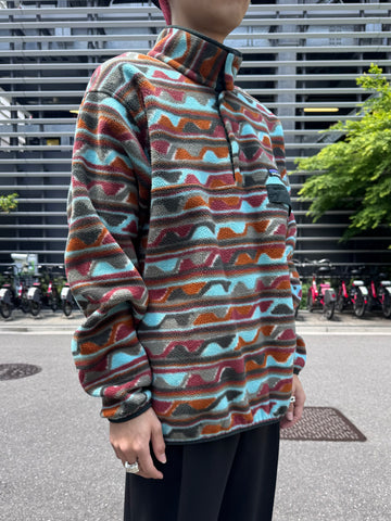 00's PATAGONIA「SYNCHILLA」　スナップT 総柄　