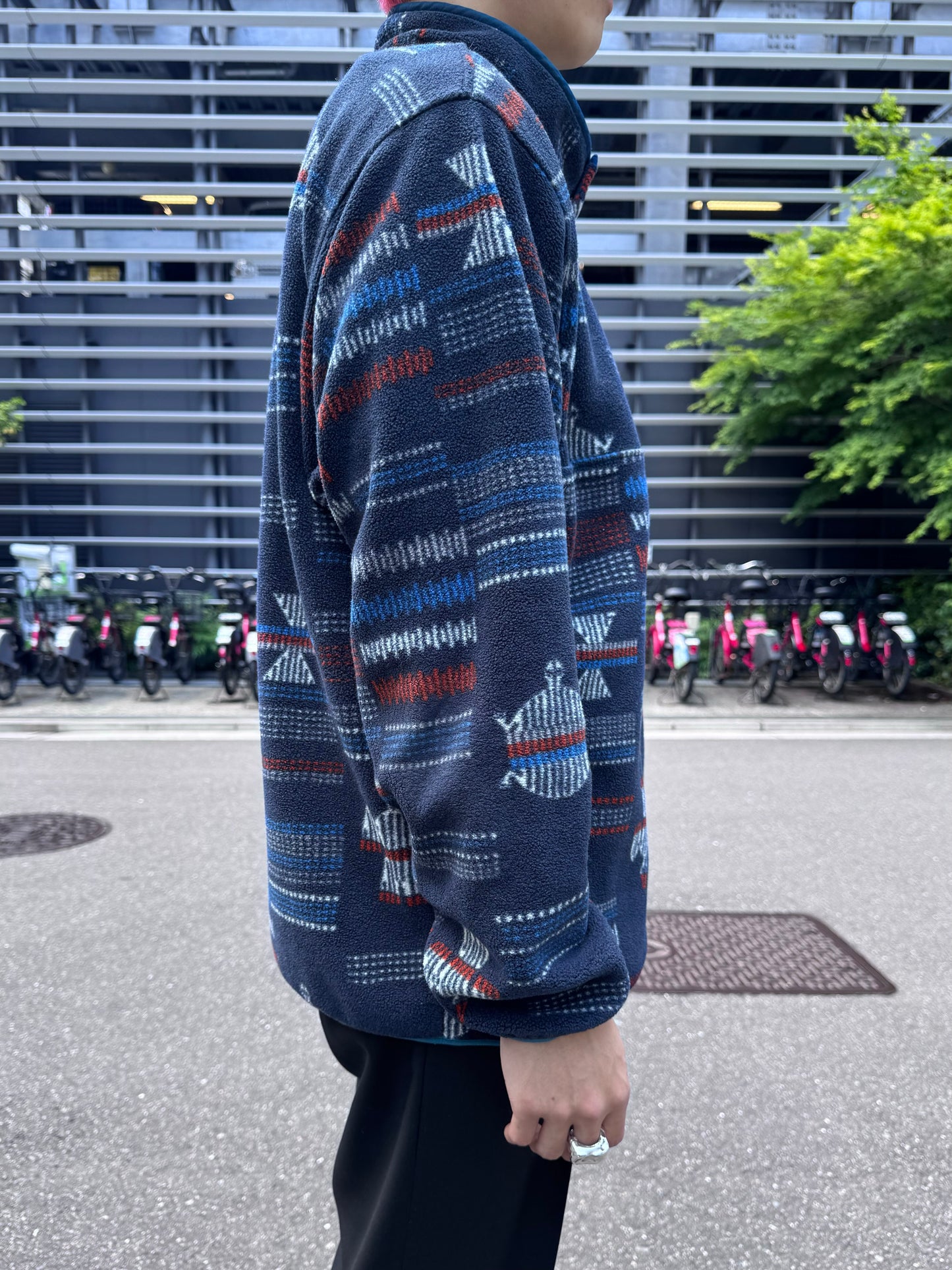 00's PATAGONIA「SYNCHILLA」　スナップT 総柄　
