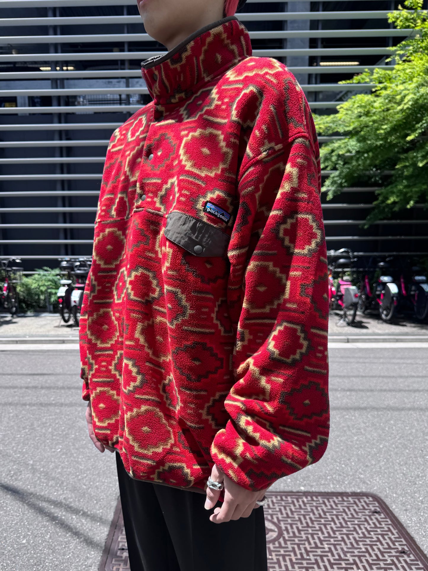 00's PATAGONIA「SYNCHILLA」 スナップT ネイティブ柄　