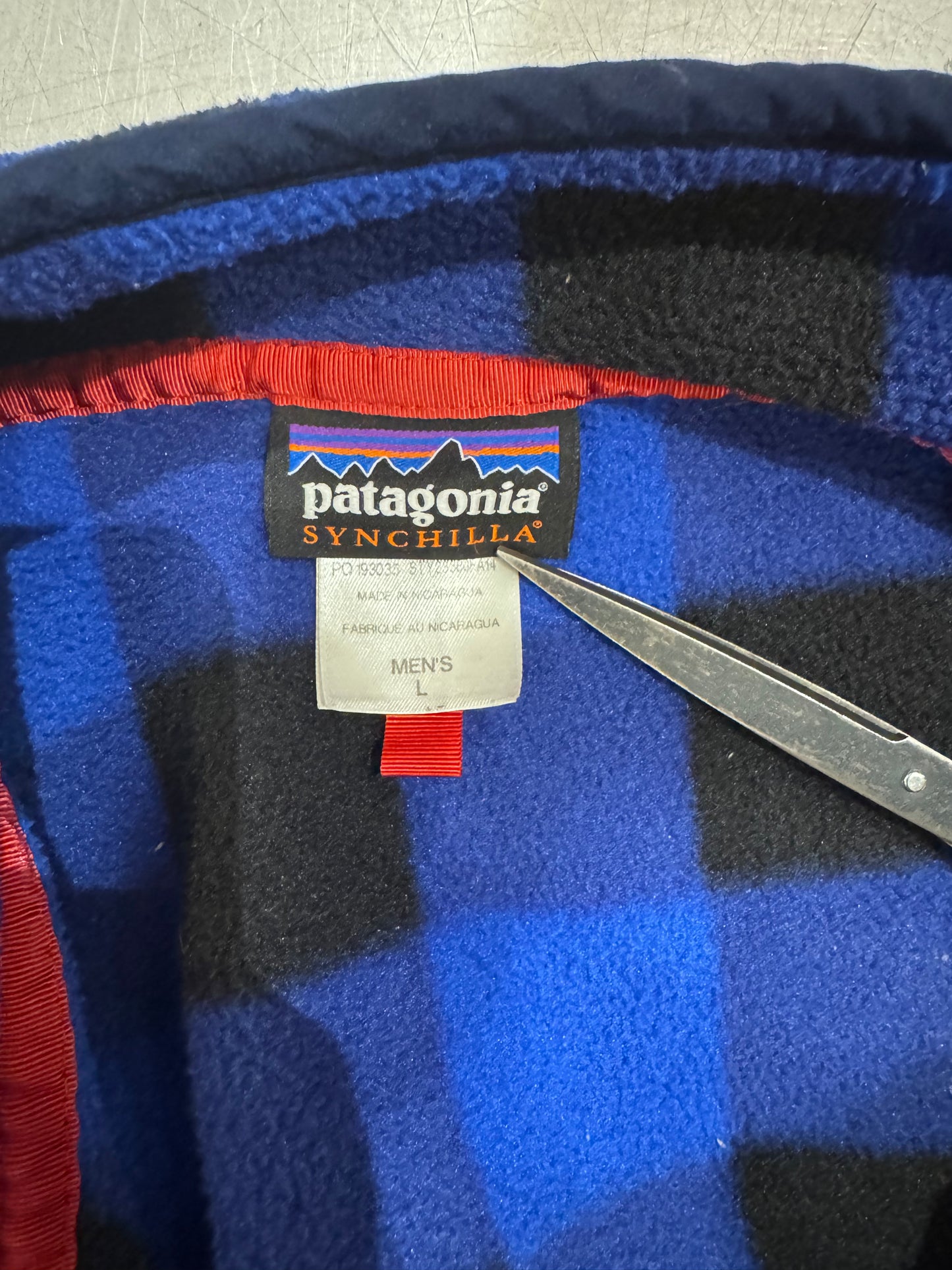 00's PATAGONIA「SYNCHILLA」　スナップT バッファローチェック柄　