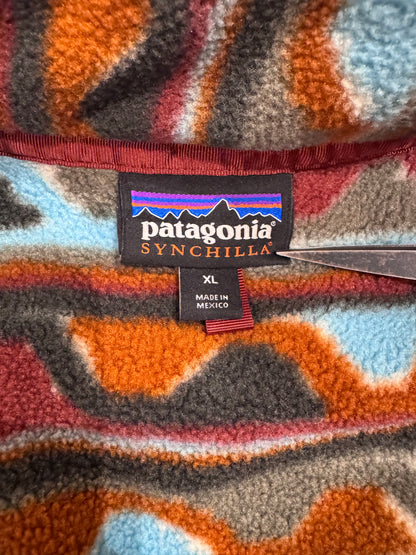 00's PATAGONIA「SYNCHILLA」　スナップT 総柄　