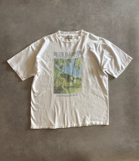 90's「BANANA REPUBLIC」 プリントTシャツ USA製