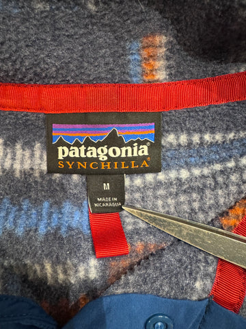 00's PATAGONIA「SYNCHILLA」　スナップT 総柄　