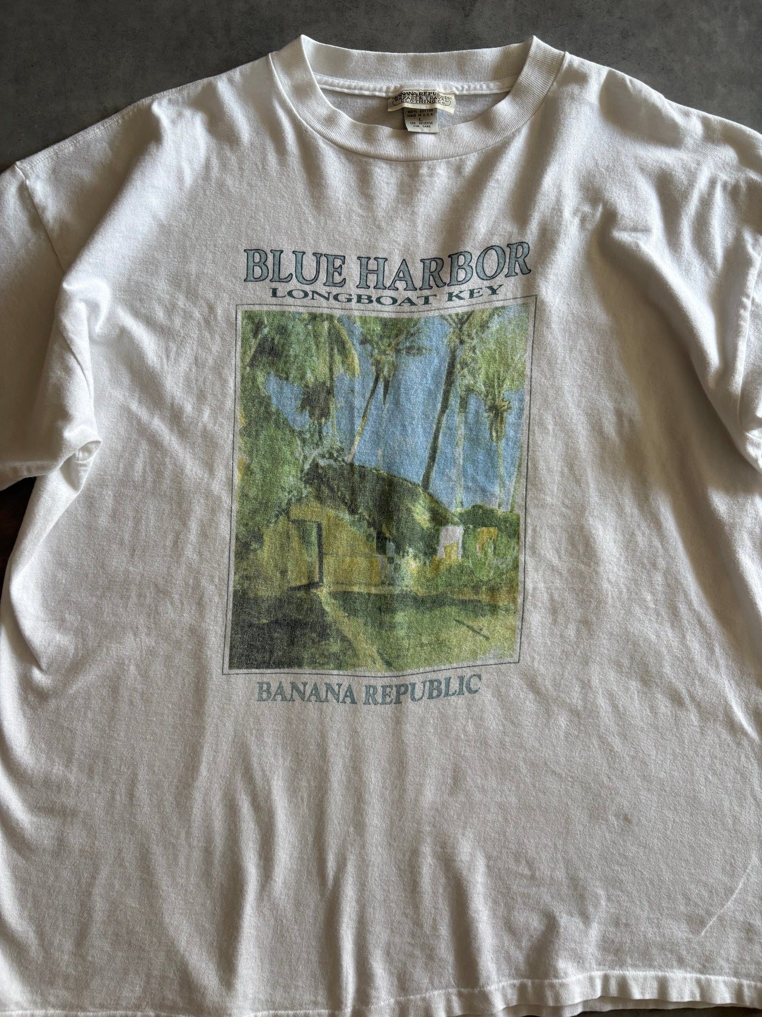 90's「BANANA REPUBLIC」 プリントTシャツ USA製