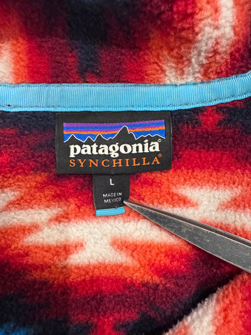 00's PATAGONIA「SYNCHILLA」　スナップT ネイティブ柄　