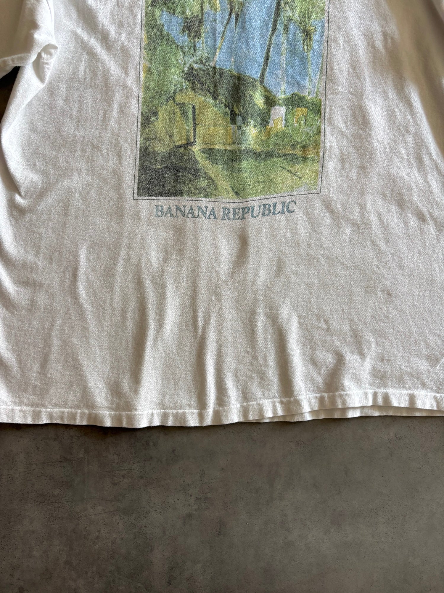 90's「BANANA REPUBLIC」 プリントTシャツ USA製