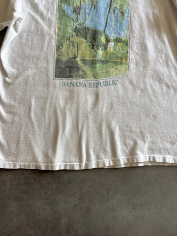 90's「BANANA REPUBLIC」 プリントTシャツ USA製