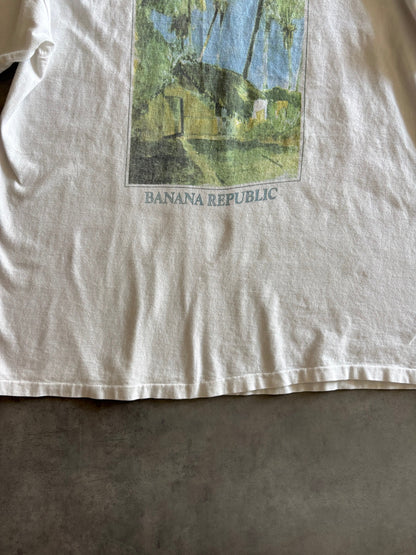 90's「BANANA REPUBLIC」 プリントTシャツ USA製