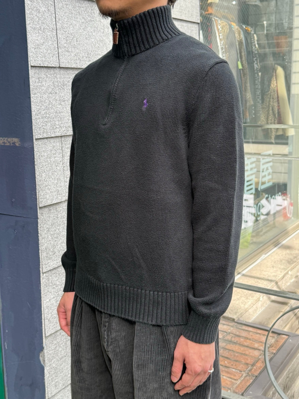 00's「Polo Ralph Lauren」ハーフジップニット