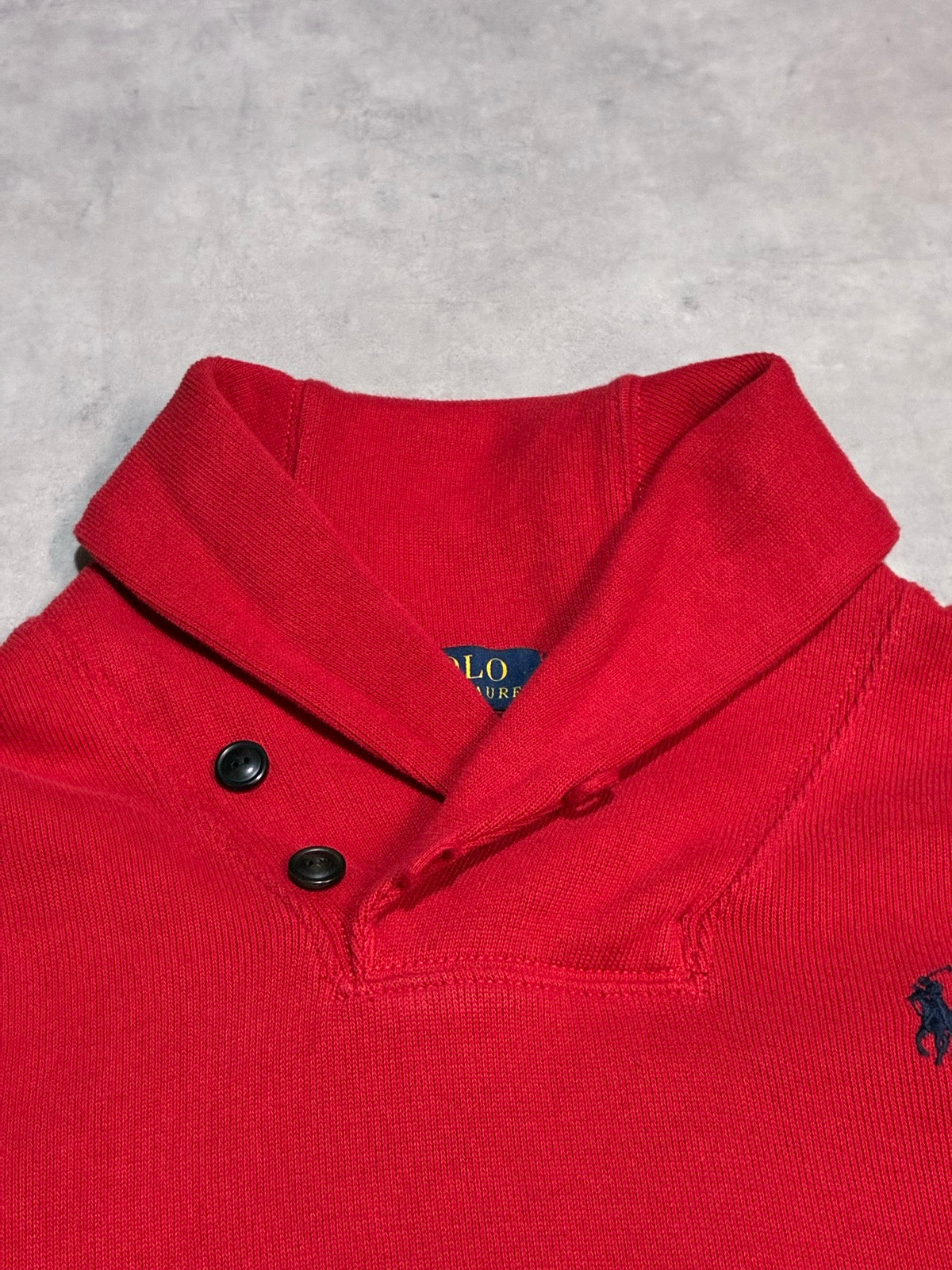 POLO RALPH LAUREN ショールカラーコットンニット