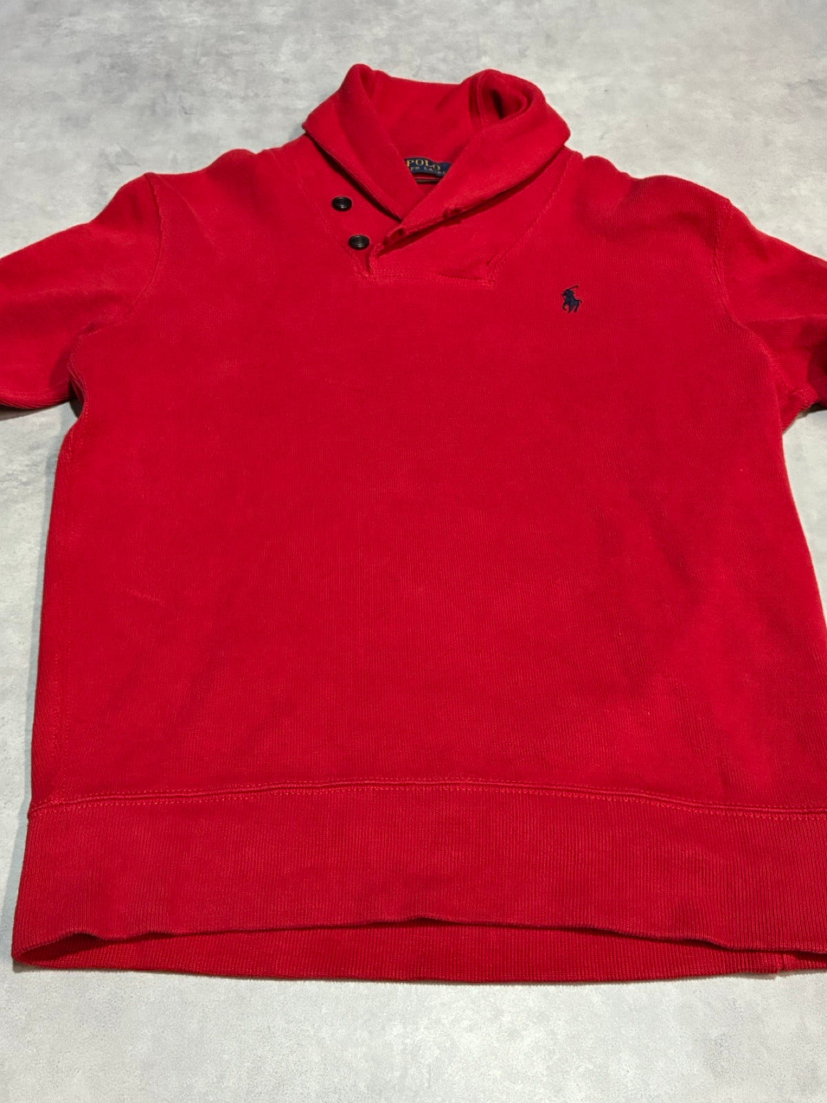 POLO RALPH LAUREN ショールカラーコットンニット