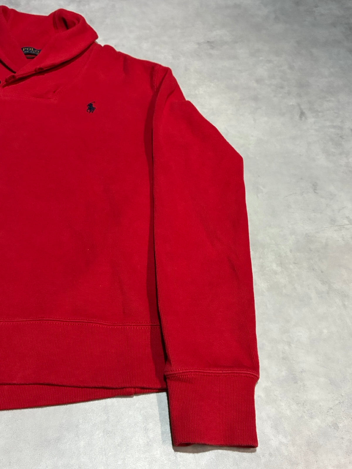 POLO RALPH LAUREN ショールカラーコットンニット