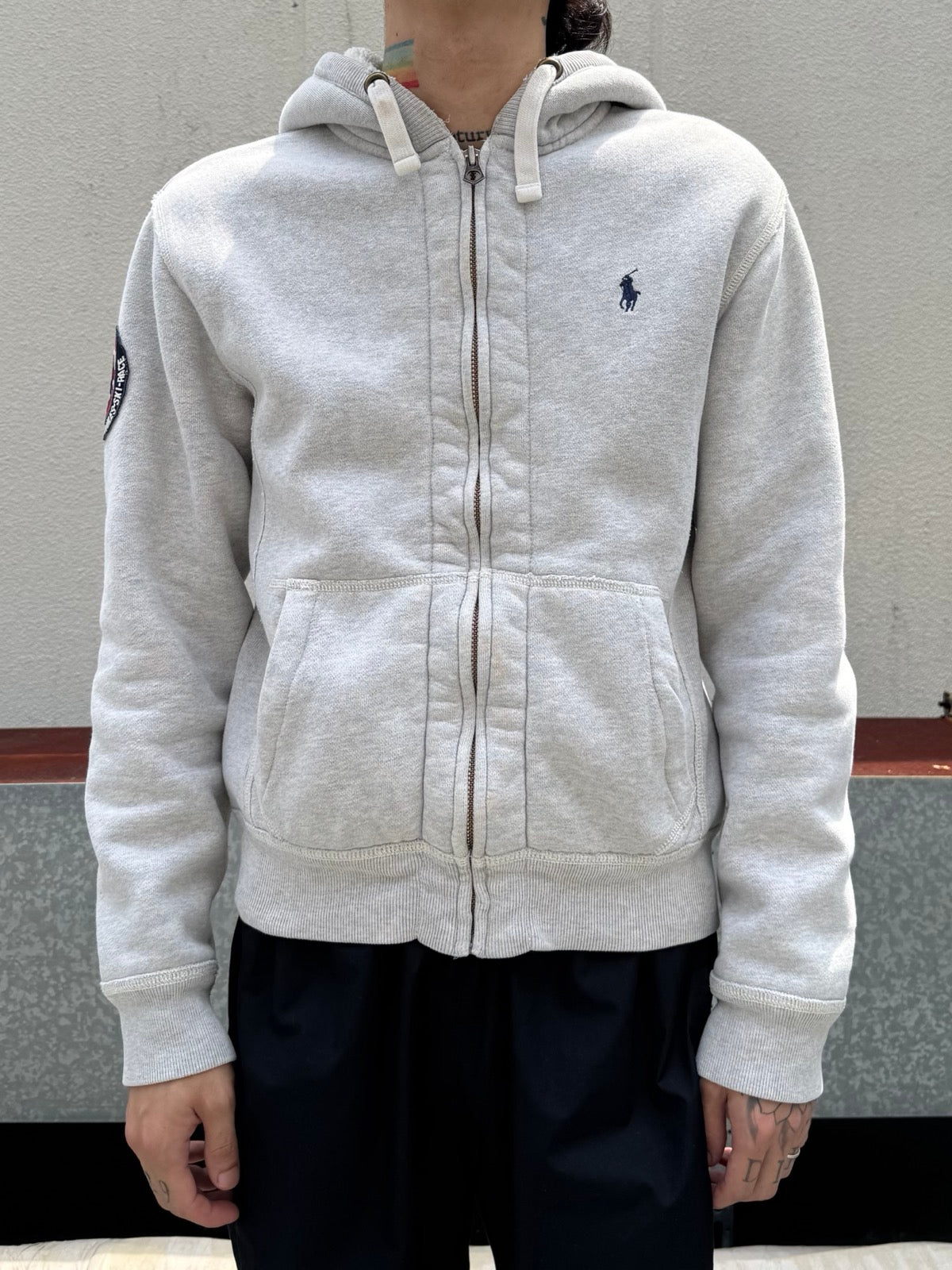 90's RALPH LAUREN「PONYLOGO」裏地ボア　フルジップパーカー