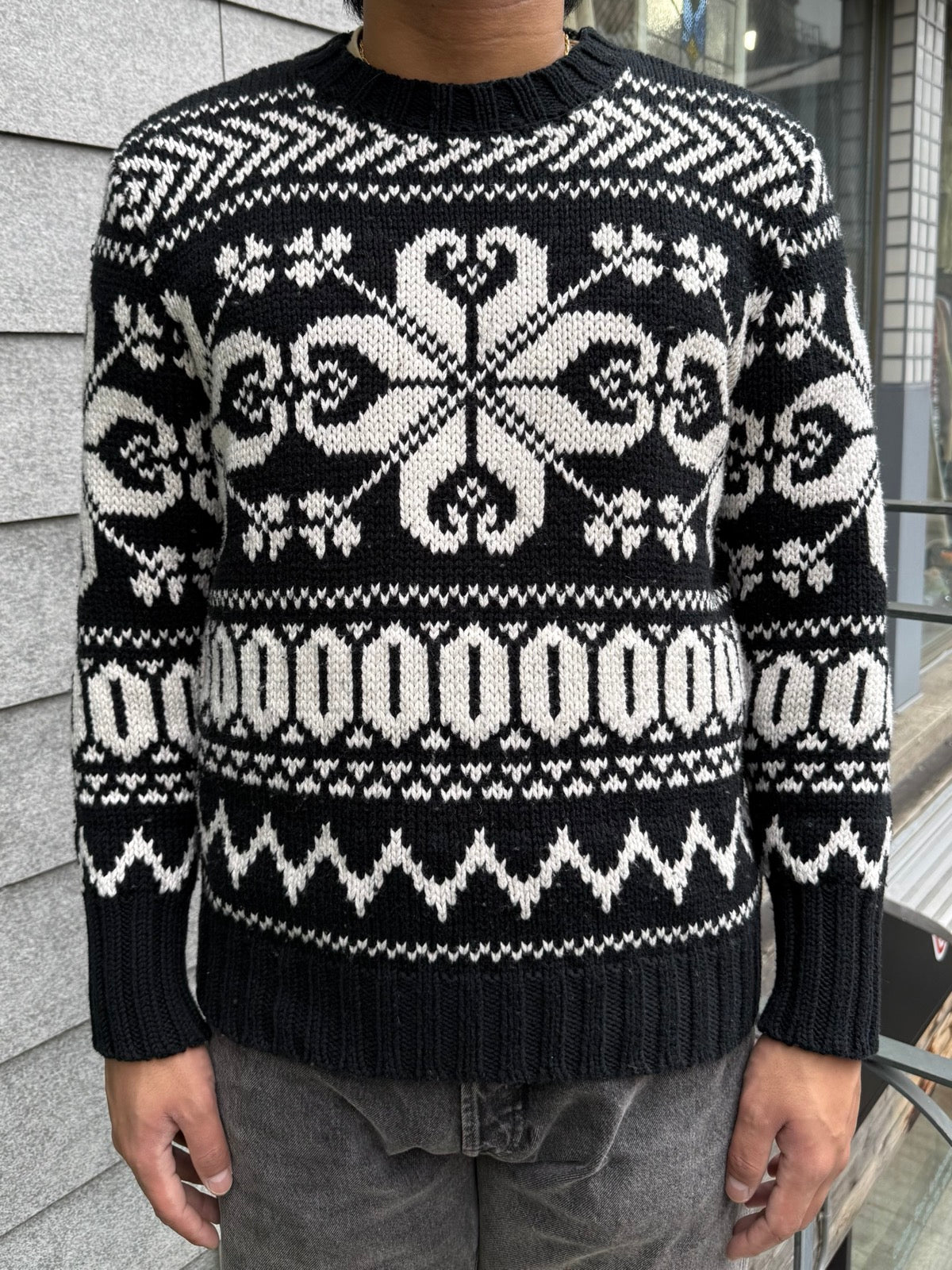 10's Lauren Ralph Lauren「ノルディック柄」クルーネックニット