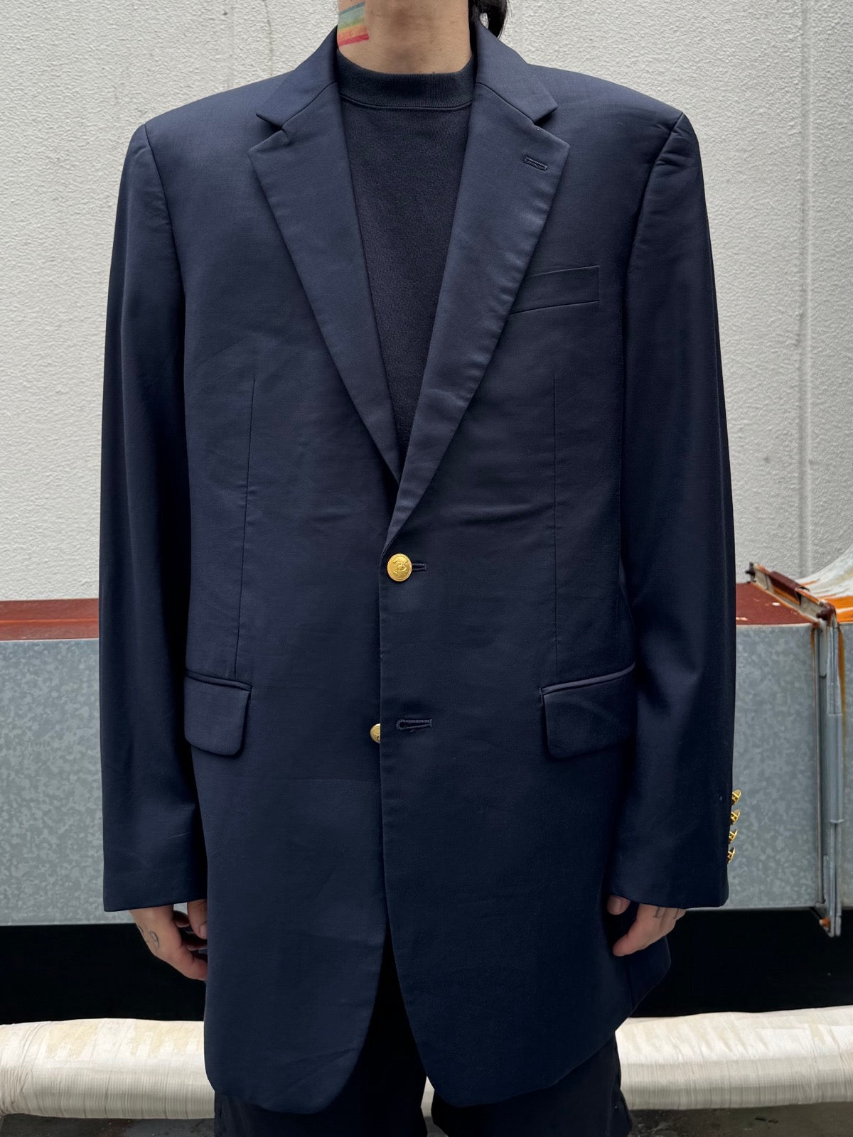 90's LAUREN RALPH LAUREN 「SCHOOL JACKET」テーラードジャケット　紺ブレ