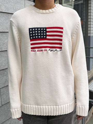 90's~00's「Polo Jeans Co.by Lauren」フラッグニット