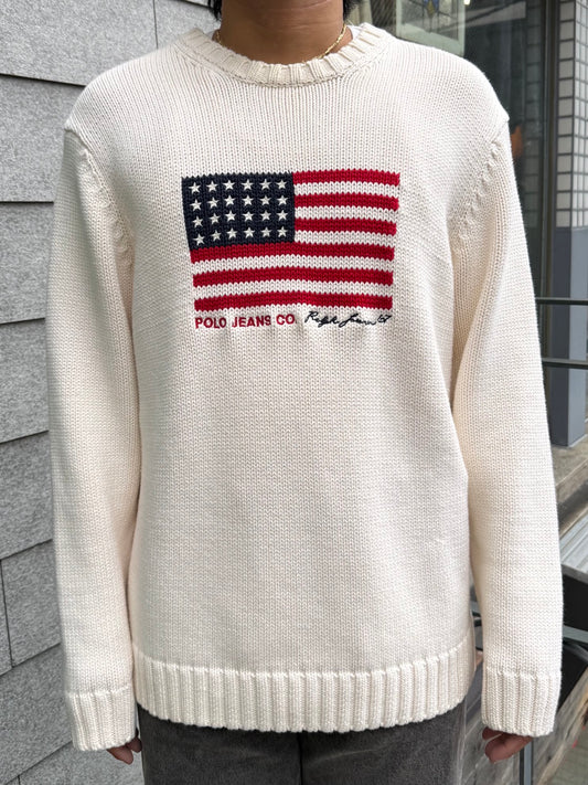 90's~00's「Polo Jeans Co.by Lauren」フラッグニット