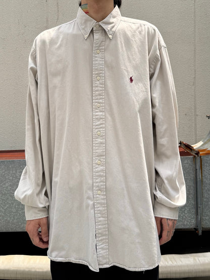 90’s RALPH LAUREN 「100％COTTON」ボタンダウンシャツ