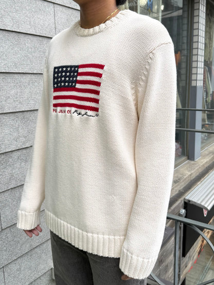 90's~00's「Polo Jeans Co.by Lauren」フラッグニット