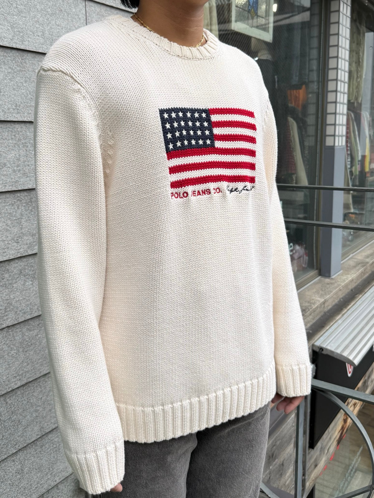 90's~00's「Polo Jeans Co.by Lauren」フラッグニット