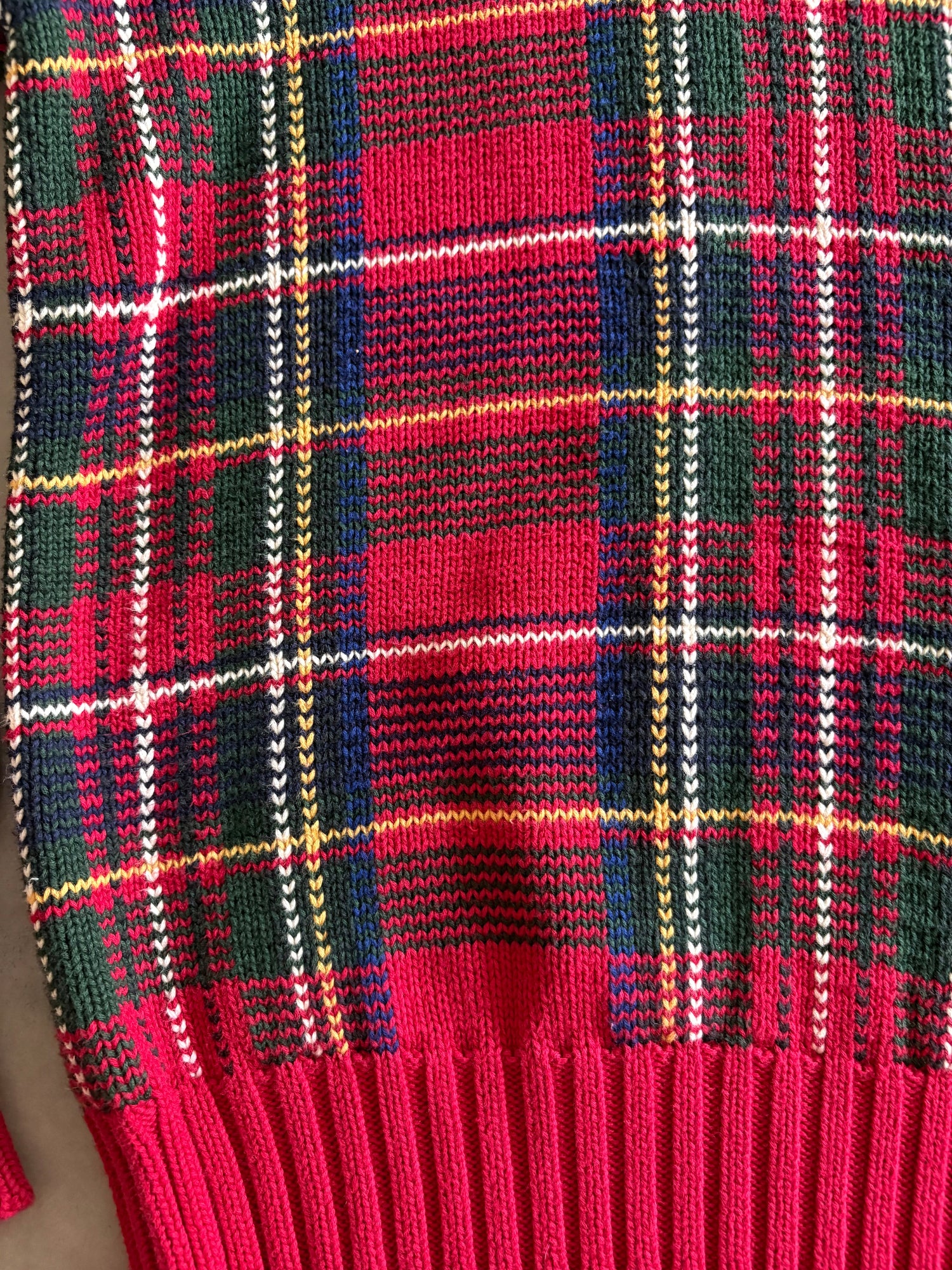 90's「Polo by Ralph Lauren」 タータンチェック コットンニット