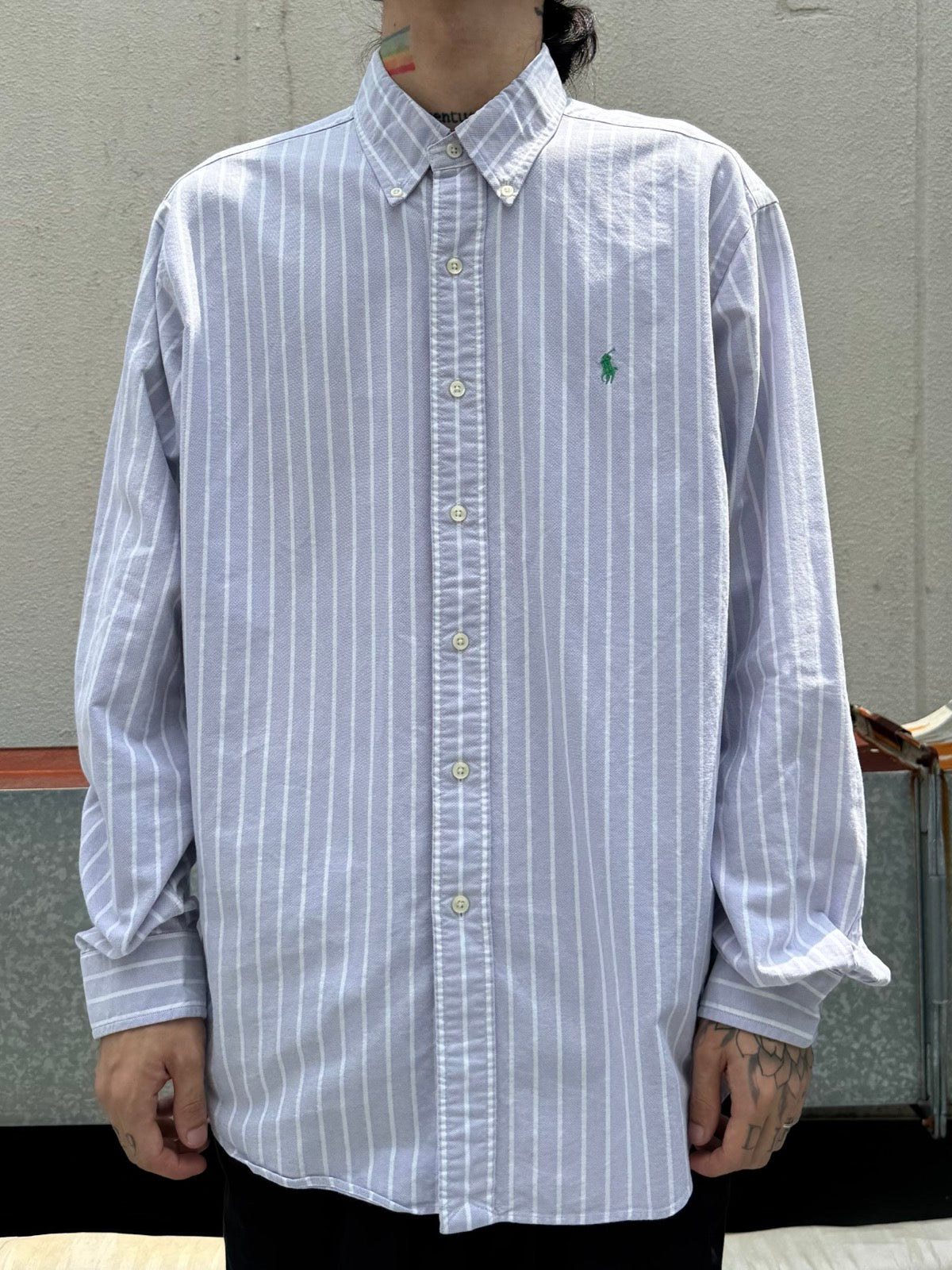 90’s RALPH LAUREN 「CUSTOM FIT」ストライプシャツ
