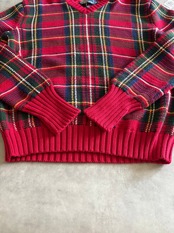 90's「Polo by Ralph Lauren」 タータンチェック コットンニット