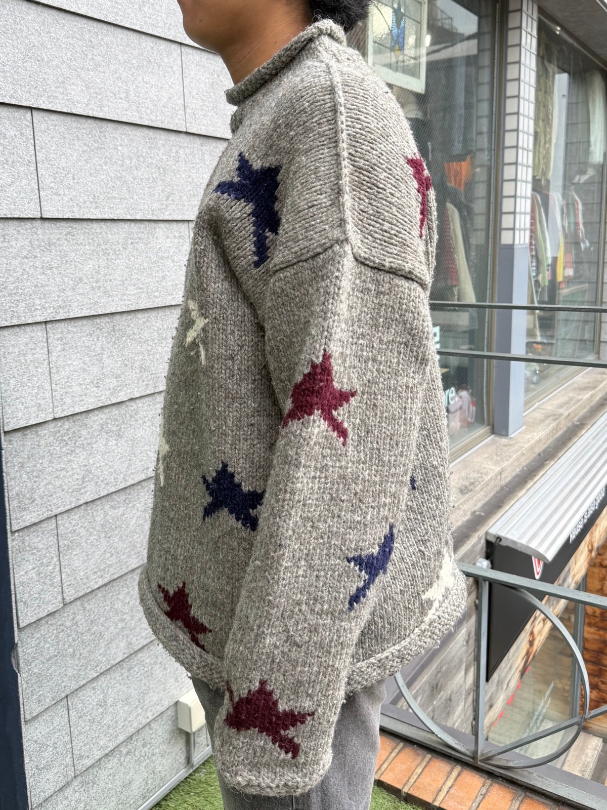 90's「星柄」エクアドルニット