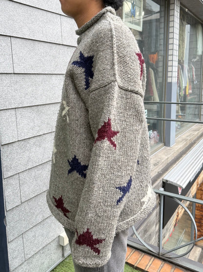 90's「星柄」エクアドルニット