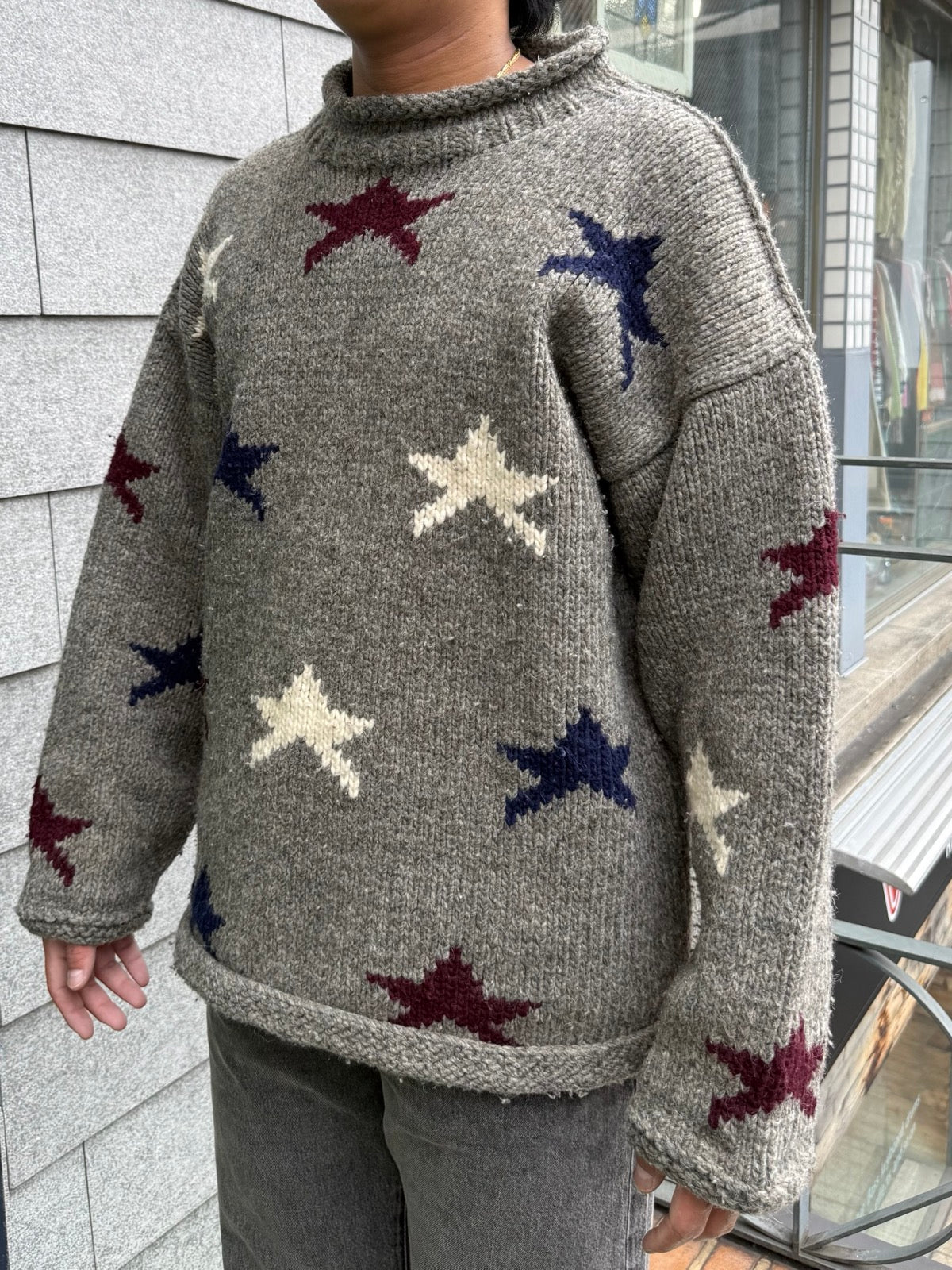 90's「星柄」エクアドルニット