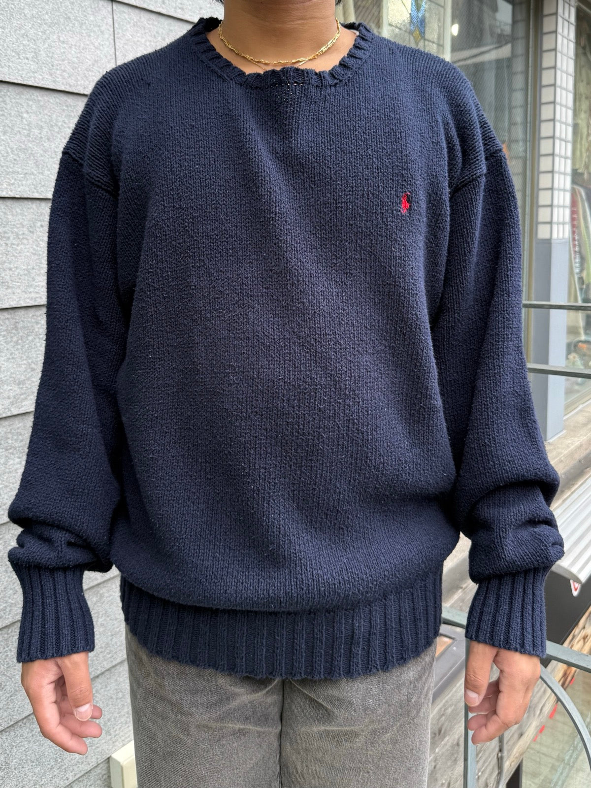 00's「Polo Ralph Lauren」ワンポイントニット